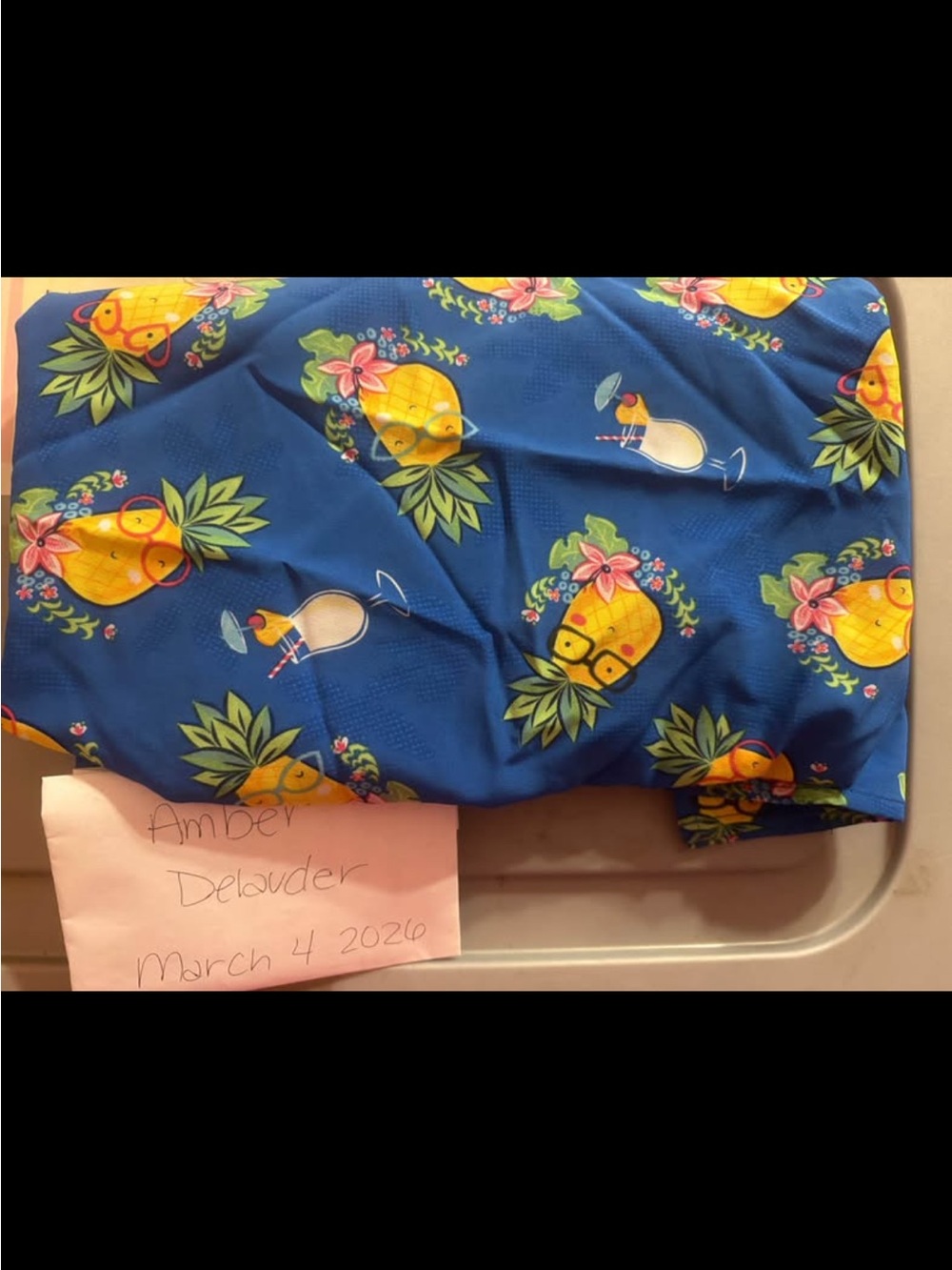 Pineapple Scrub Top